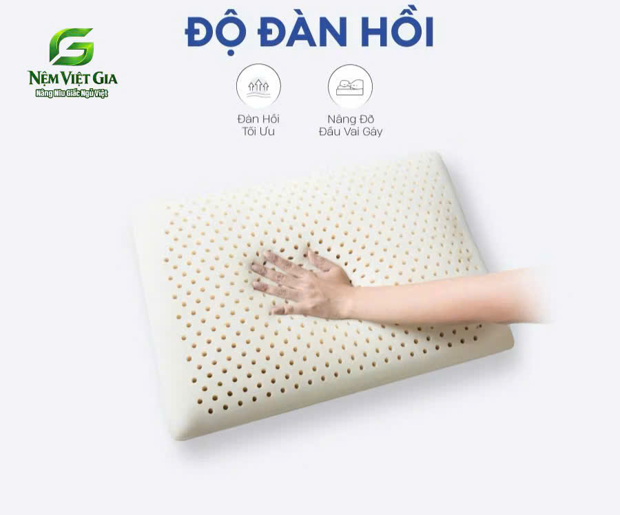 Gối Nằm Cao Su Thiên Nhiên OVal