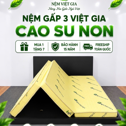 NỆM CAO SU NON GẤP 3