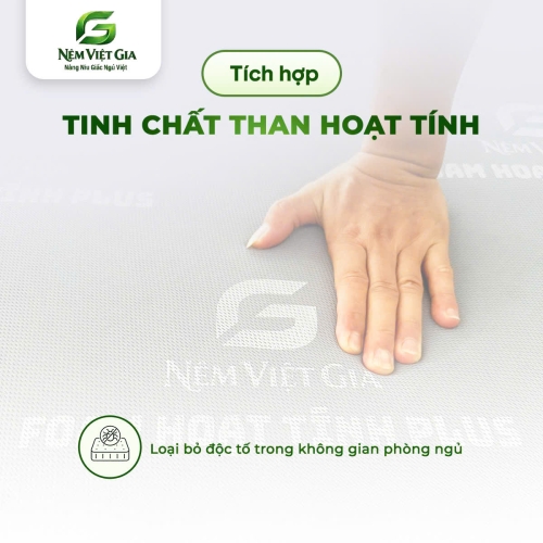 NỆM FOAM HOẠT TÍNH PLUS GẤP 3